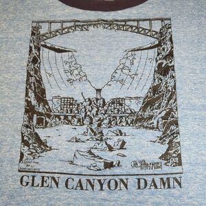 Vintage 1979 Glen Canyon DAMN T Shirt Jim Stiles Anvil Single Stitch Moab Utah L
